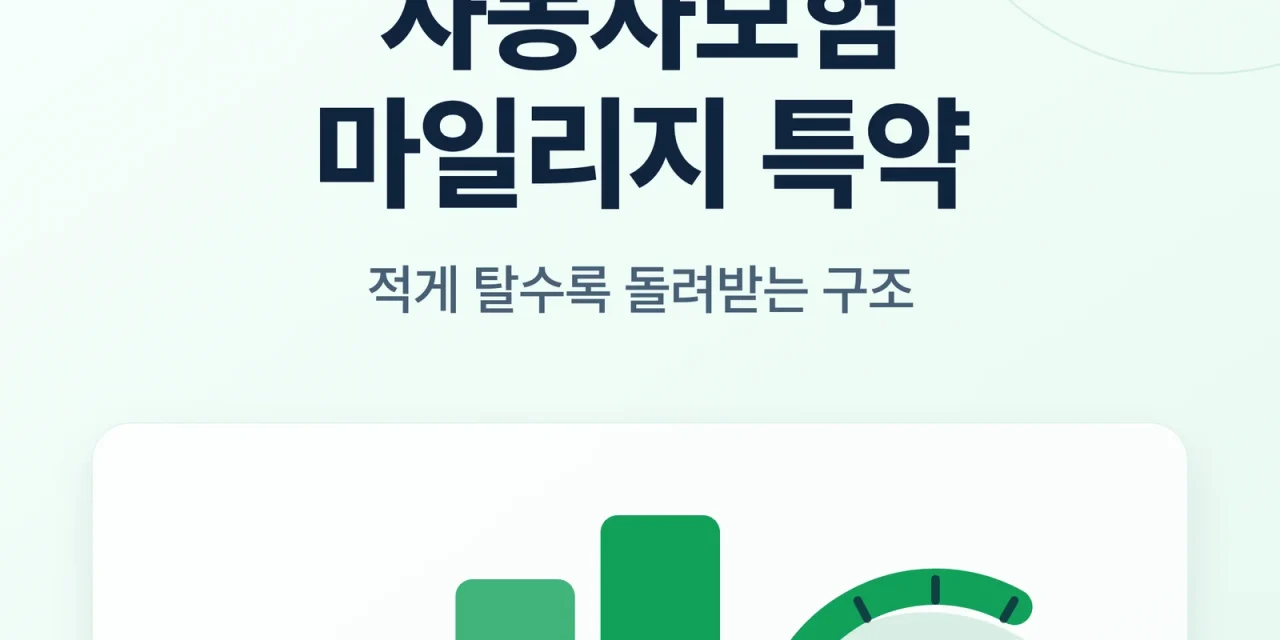자동차보험 마일리지 특약