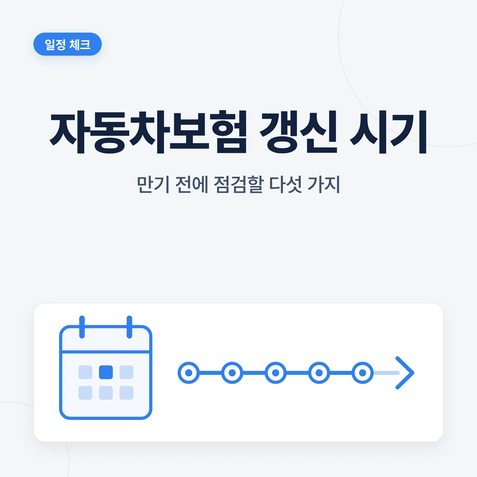 자동차보험 갱신 시기