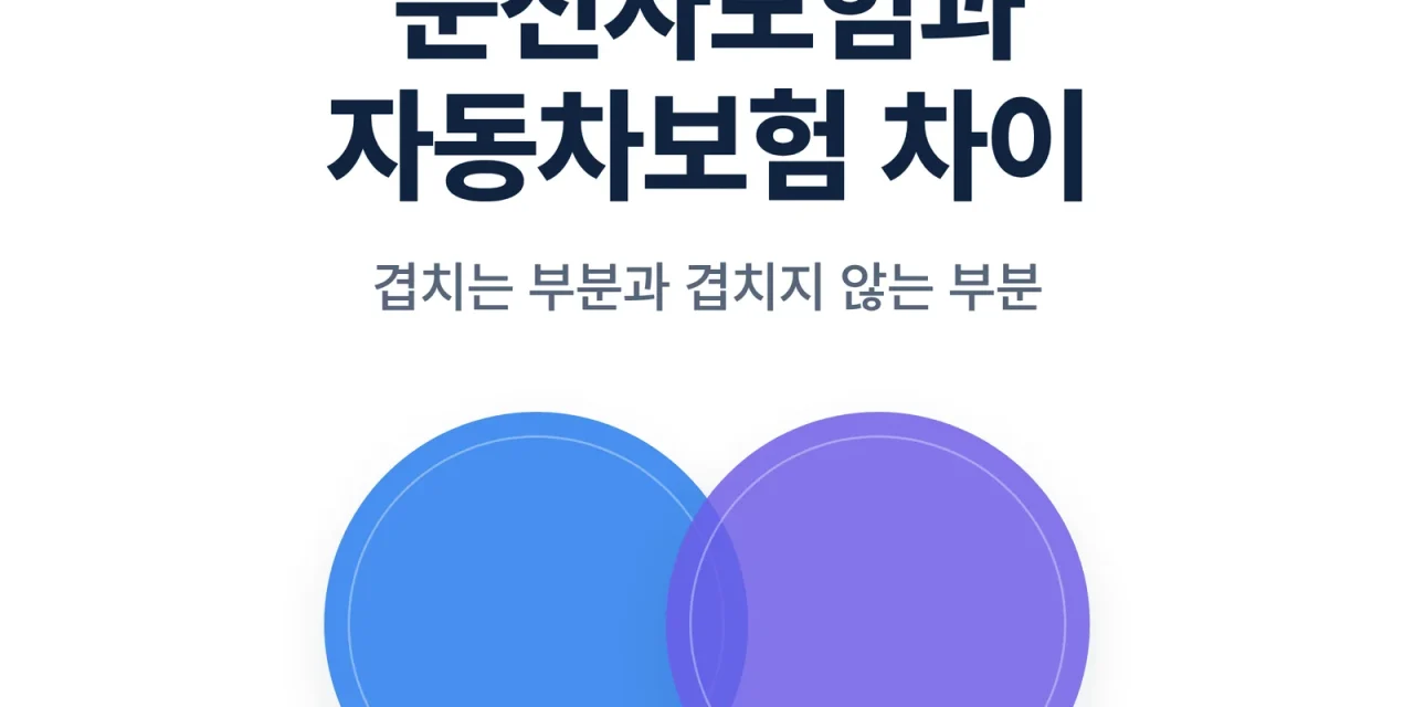 운전자보험과 자동차보험 차이