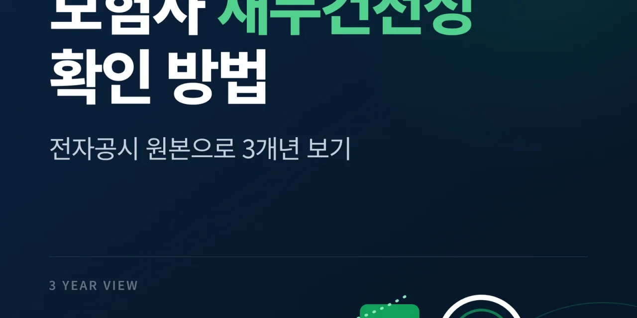 보험사 재무건전성 확인 방법